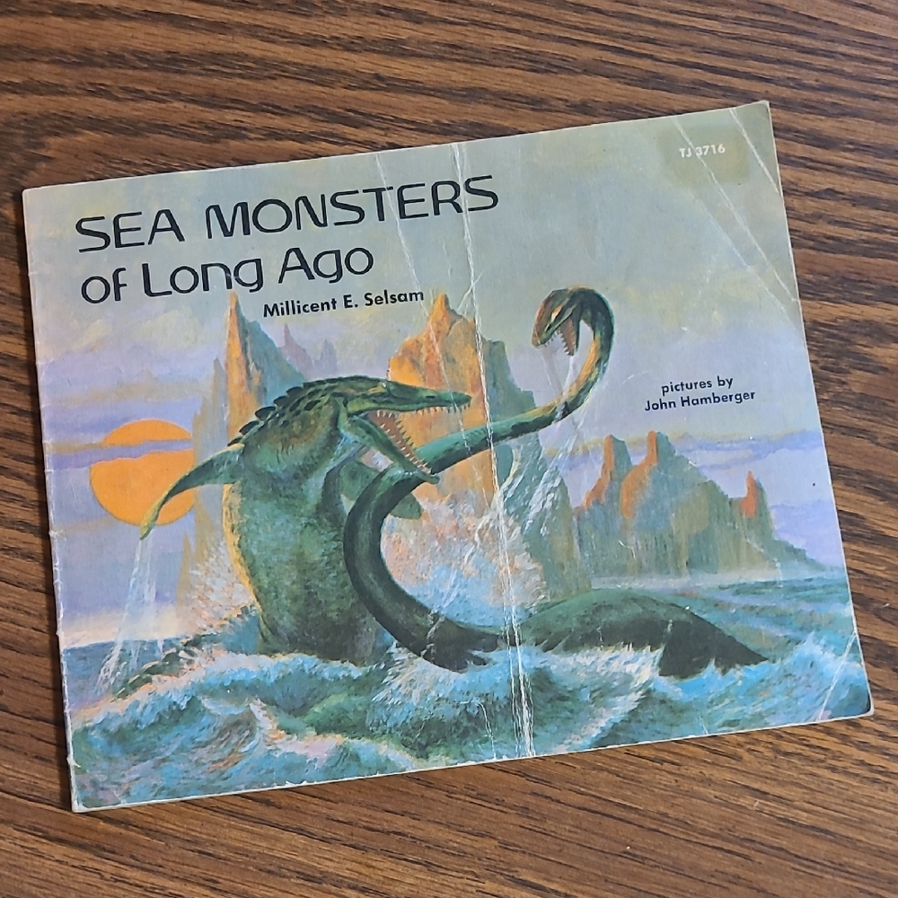 Vintage Book! Sea Monsters of Long Ago by Millicent E. Selsam 1977 ♥